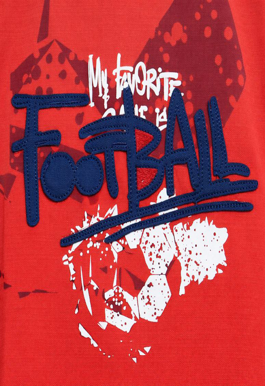 Sportking Boys Red Printed Round Neck Half Sleeve T-Shirt