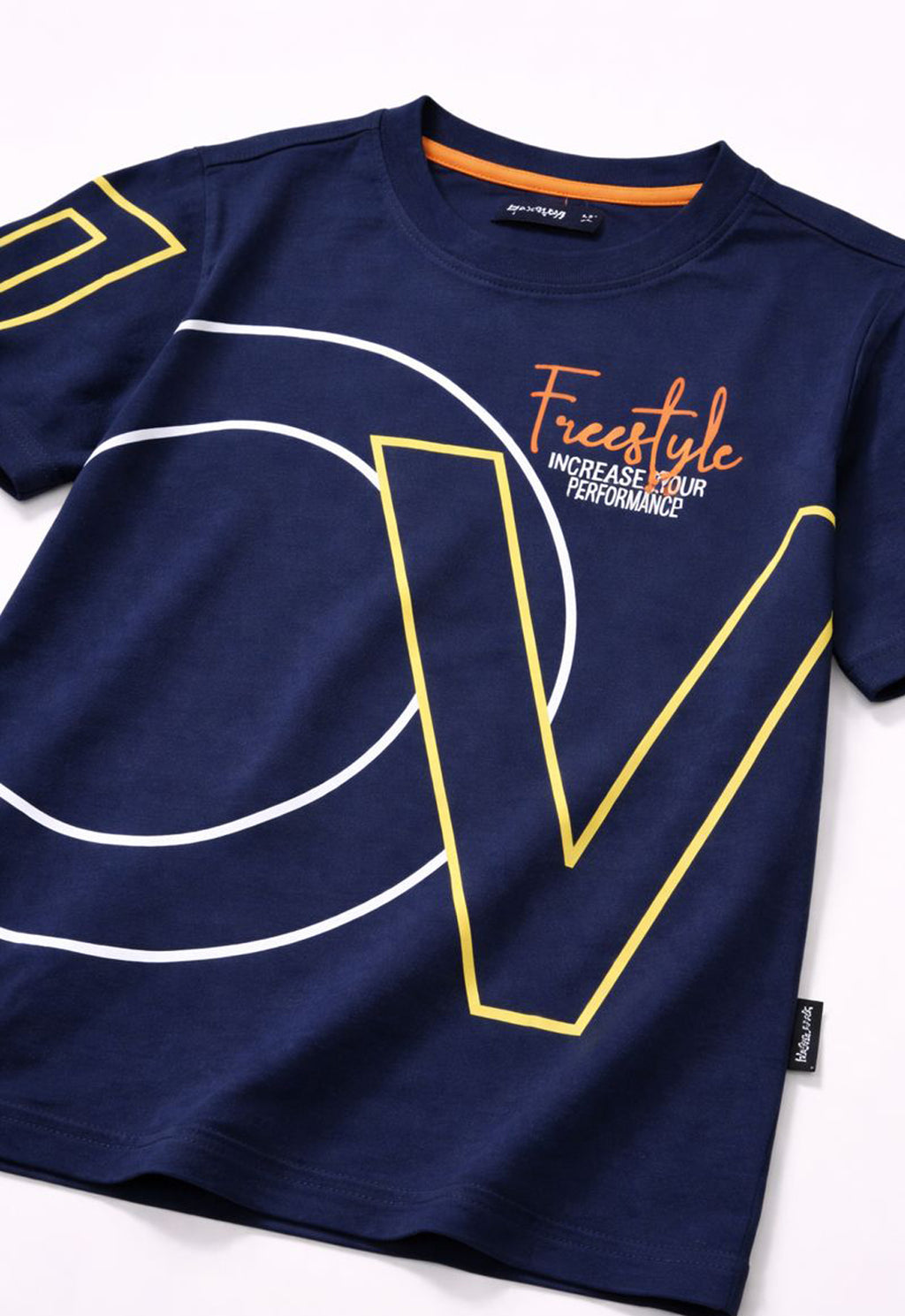 Sportking Knitted Half Sleeve Graphic Print Round Neck T-Shirt -Navy