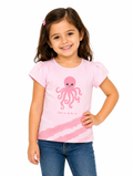 Sportking Knitted Half Sleeve Printed T-shirt - Pink